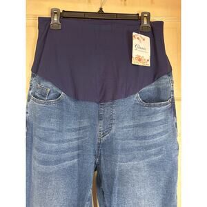 glam Blue Denim Straight Leg Pants